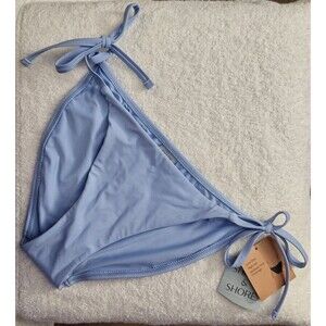 Shade & Shore Light Blue Women's  Low-Rise Side-Tie Bikini Bottom Medium (8-10)